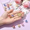 16Pcs 4 Colors Gradient Color Opaque Acrylic Beads MACR-CJ0002-32-4