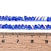 Electroplate Transparent Glass Beads Strands EGLA-Q139-01A-A24-4