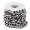 Tarnish Resistant 304 Stainless Steel Textured Twist Oval Link Chains CHS-G027-05P-3