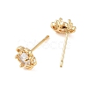 SHEGRACE Brass Micro Pave Cubic Zirconia Stud Earrings XGRQ4N806-721G-2
