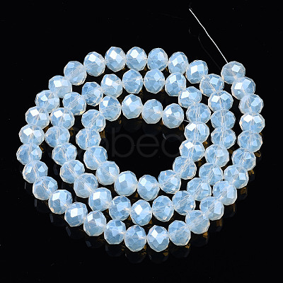 Electroplate Glass Beads Strands EGLA-A034-J8mm-A04-1