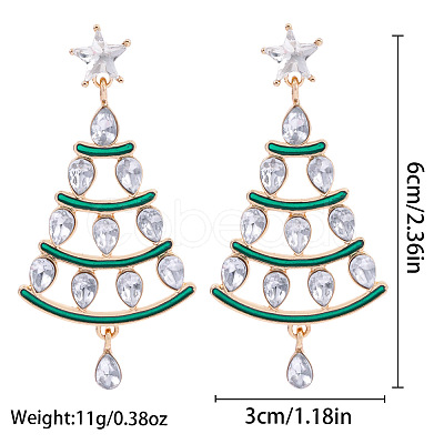 Christmas Alloy Dangle Stud Earrings FS-WG10992-23-1