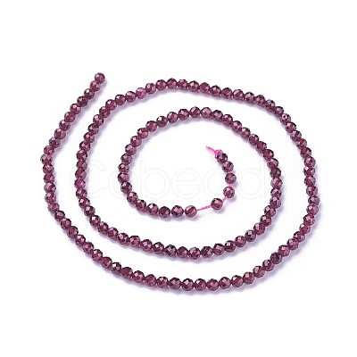 Natural Garnet Beads Strands X-G-F619-17A-4mm-1