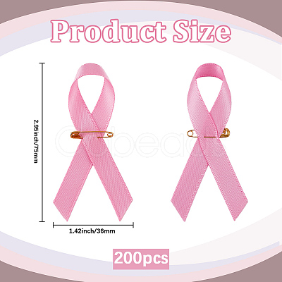 200PCS Polyester Ribbon Brooch Pins JEWB-GF0001-49-1