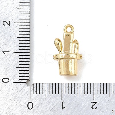 Brass Micro Pave Clear Cubic Zirconia Pendants LS-KK-G545-17G-1