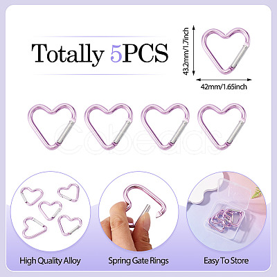 5Pcs Zinc Alloy Spring Gate Rings FIND-TA0009-73K-1