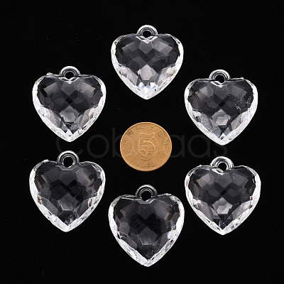 Transparent Acrylic Pendants X-TACR-T024-03B-205-1