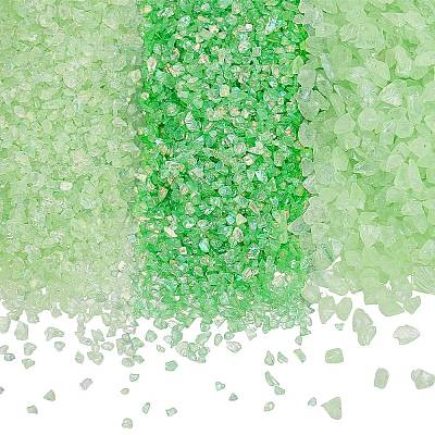 3 Style Transparent Electroplate Crushed Glass Craft GLAA-SC0001-99C-1