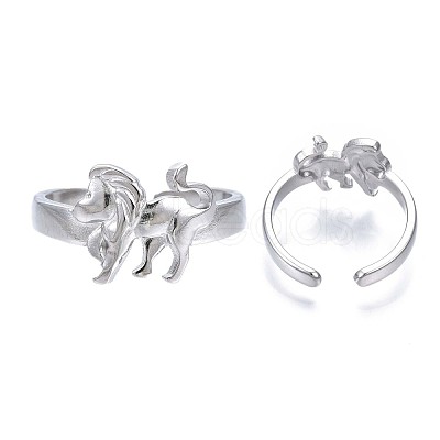 Non-Tarnish 304 Stainless Steel Open Cuff Ring RJEW-S405-156P-A-1