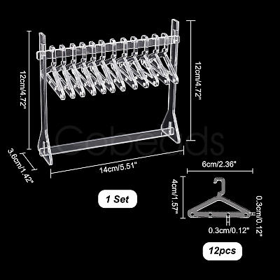 1 Set Transparent Acrylic Earring Display Stands EDIS-PH0001-55A-1