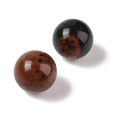 Natural Mahogany Obsidian No Hole Sphere Beads G-K353-04A-24-1