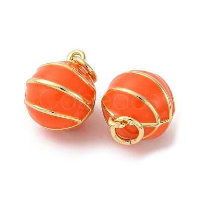 Brass Enamel Charms KK-Q098-01G-1