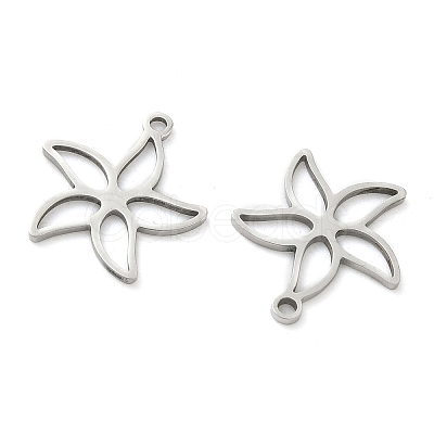 Hollow 201 Stainless Steel Pendants STAS-F337-10G-P-1