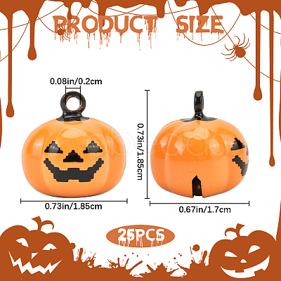 20Pcs Halloween Pumpkin Bell KKB-GF0001-01-1