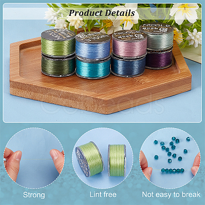 Nylon Beading Thread NWIR-WH0005-10Q-1