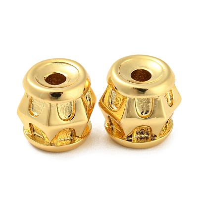 Rack Plating Eco-Friendly Brass Beads KK-M258-08G-1