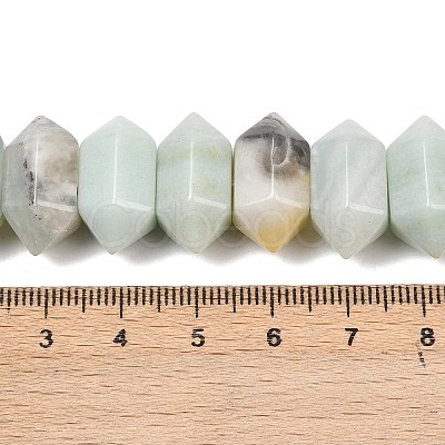 Natural Flower Amazonite Double Terminated Point Beads Strands G-T142-93-1