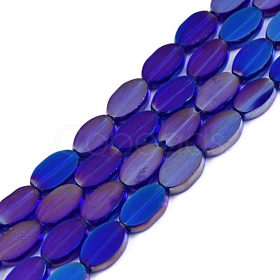 Painted Transparent Glass Beads Strands GLAA-E033-06C-01-1