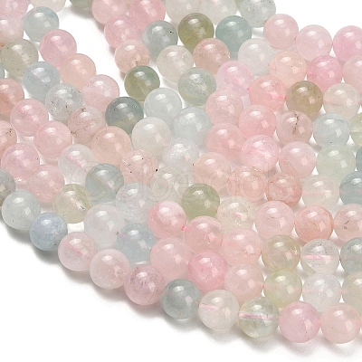 Natural Morganite Beads Strands G-H329-C10-8mm-A-1