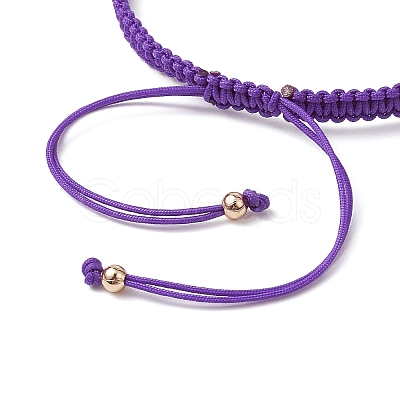 Adjustable Tube Natural Gemstone Braided Bracelets for Women BJEW-JB11006-02-1