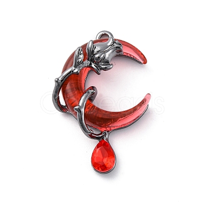Gothic Alloy Resin Pendants PALLOY-V002-04B-01-1