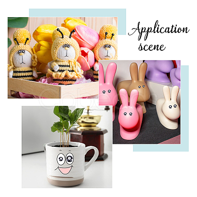 3 Sets 3 Styles Resin Self-adhesive Stickers DIY-FH0009-65-1