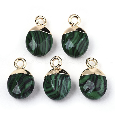 Synthetic Malachite Charms G-N326-58E-1