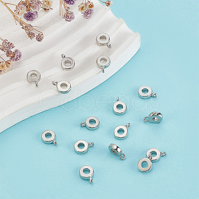 15Pcs Brass Tube Bails KK-LP0001-65-1