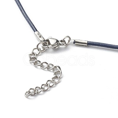 Cowhide Leather Choker Necklaces NJEW-JN03598-01-1