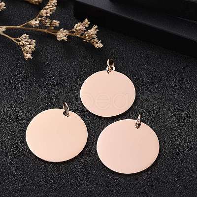 Ion Plating(IP) 304 Stainless Steel Pendants LS-STAS-I311-06RG-1