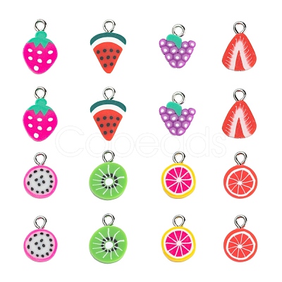 120Pcs Handmade Polymer Clay Pendants CLAY-FS0001-04-1