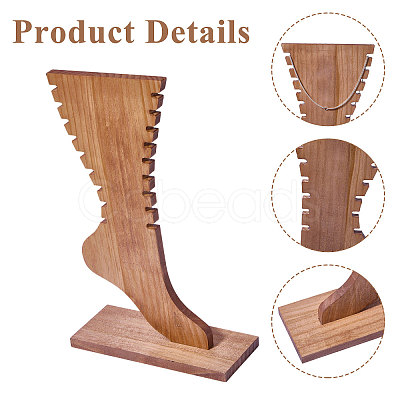 Wooden Anklets Display Stands ODIS-WH0025-224A-1