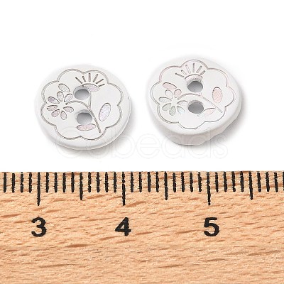 Laser Flower Pattern Natural Abalone Shell/Paua Shell Buttons SH-CBA18B6-04B-1