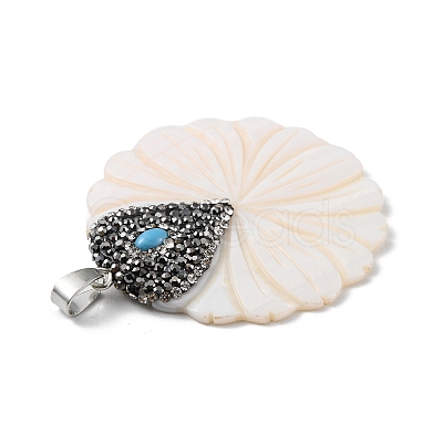 Natural White Shell Pendants BSHE-C004-05-1