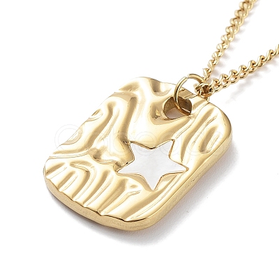 201 Stainless Steel Pendant Necklaces NJEW-D055-03G-1