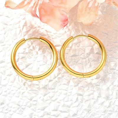 304 Stainless Steel Hoop Earrings for Women EJEW-M068-15C-G-1