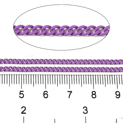 Spray Painted 304 Stainless Steel Curb Chains STAS-B067-05A-11-1