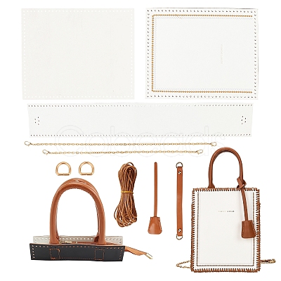DIY Rectangle PU Leather Knitting Crochet Bags DIY-WH0196-48B-1
