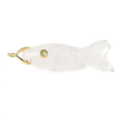 Natural Quartz Crystal Carved Pendants X-G-P599-07G-02-1