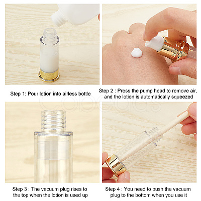 8pcs 4 styles Plastic Pump Bottles MRMJ-OC0003-79B-1