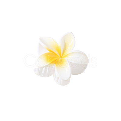 Flower Shape Plastic Claw Hair Clips PW-WG43056-08-1