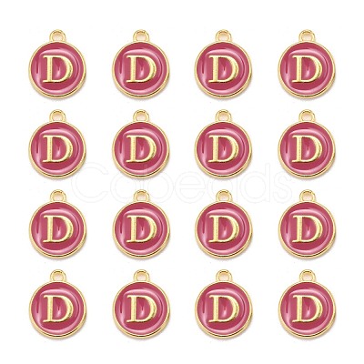 Golden Plated Alloy Enamel Charms ENAM-S118-08D-1