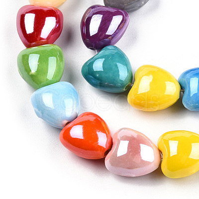Handmade Porcelain Bead Strands X-PORC-N007-25-1