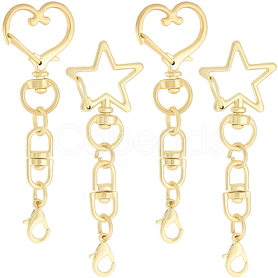 20Pcs 2 Styles Zinc Alloy Swivel Clasps FIND-SP0004-24LG-1