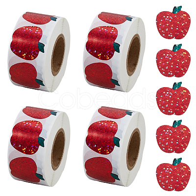 4Rolls Coated Paper Self-adhesive Stickers Roll STIC-FH0001-27A-1