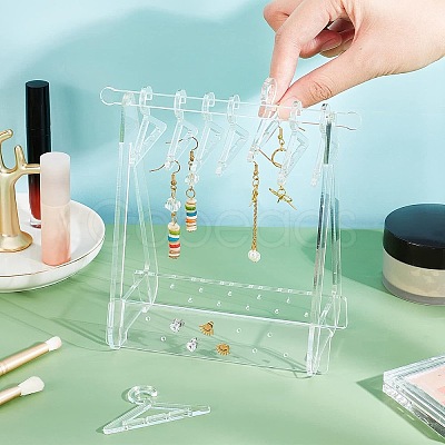 Coat Hanger Removable Acrylic Earring Displays EDIS-PH0001-48-1