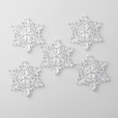 Transparent Acrylic Connector Charms TACR-WH0001-74C-1