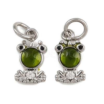 Brass Micro Pave Cubic Zirconia Pendants KK-A269-65P-1