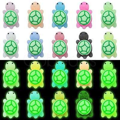 10Pcs 10 Colors Luminous Silicone Beads SIL-CJ0003-08-1