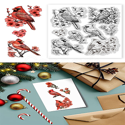 Flower Custom PVC Stamps DIY-WH0582-0047-1